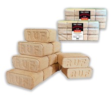 20 kg de briquettes de bois RUF 100% hêtre Cheminée Four Gril Foyer Bois de chauffage 