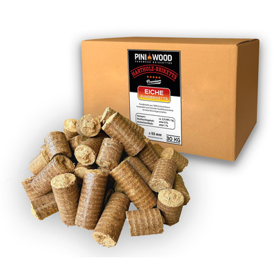 30 kg de briquettes de bois dur 100% chêne bois de chauffage briquettes de chêne à longue durée de combustion 