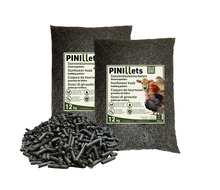 PINI Pellets de Coques de Tournesol 24 kg Litière Granulés 
