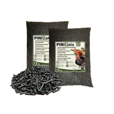 PINI Pellets de Coques de Tournesol 24 kg Litière Granulés 
